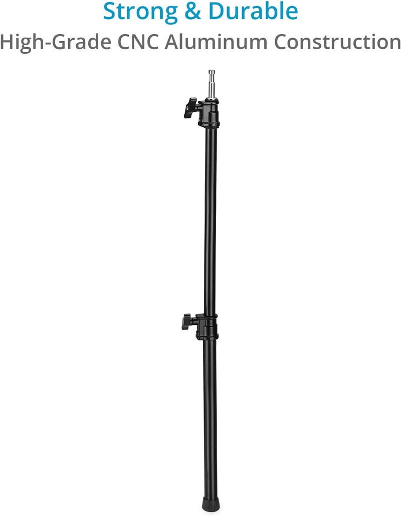 PROAIM 2-Stage Support Pole for Camera Sliders w 5/8” Baby Pin Receiver Ends. Prevents Slider Flex & Wobble, Telescopic w Easy Locking Knobs. Non-Slip Rubber Foot, up to 40kg/90lb Payload (P-SUPL-01) - Image 5